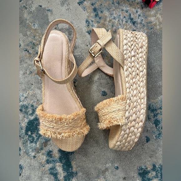 Chinese Laundry Espadrilles Sandal straw platform size 9 - Picture 4 of 9